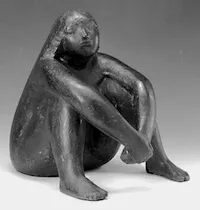 Martin Mayer: Hockende. 1965, Bronze, Höhe 33 cm