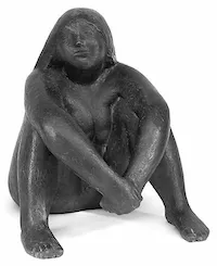 Martin Mayer: Hockende. 1965, Bronze, Höhe 33 cm