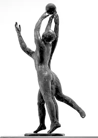 Martin Mayer: Ballspielerinnen II. 1968, Bronze, Höhe 38 cm